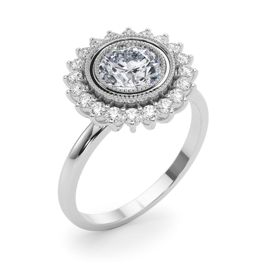 Classic Halo Cluster Diamond Engagement Ring (1/3 ct. tw.)