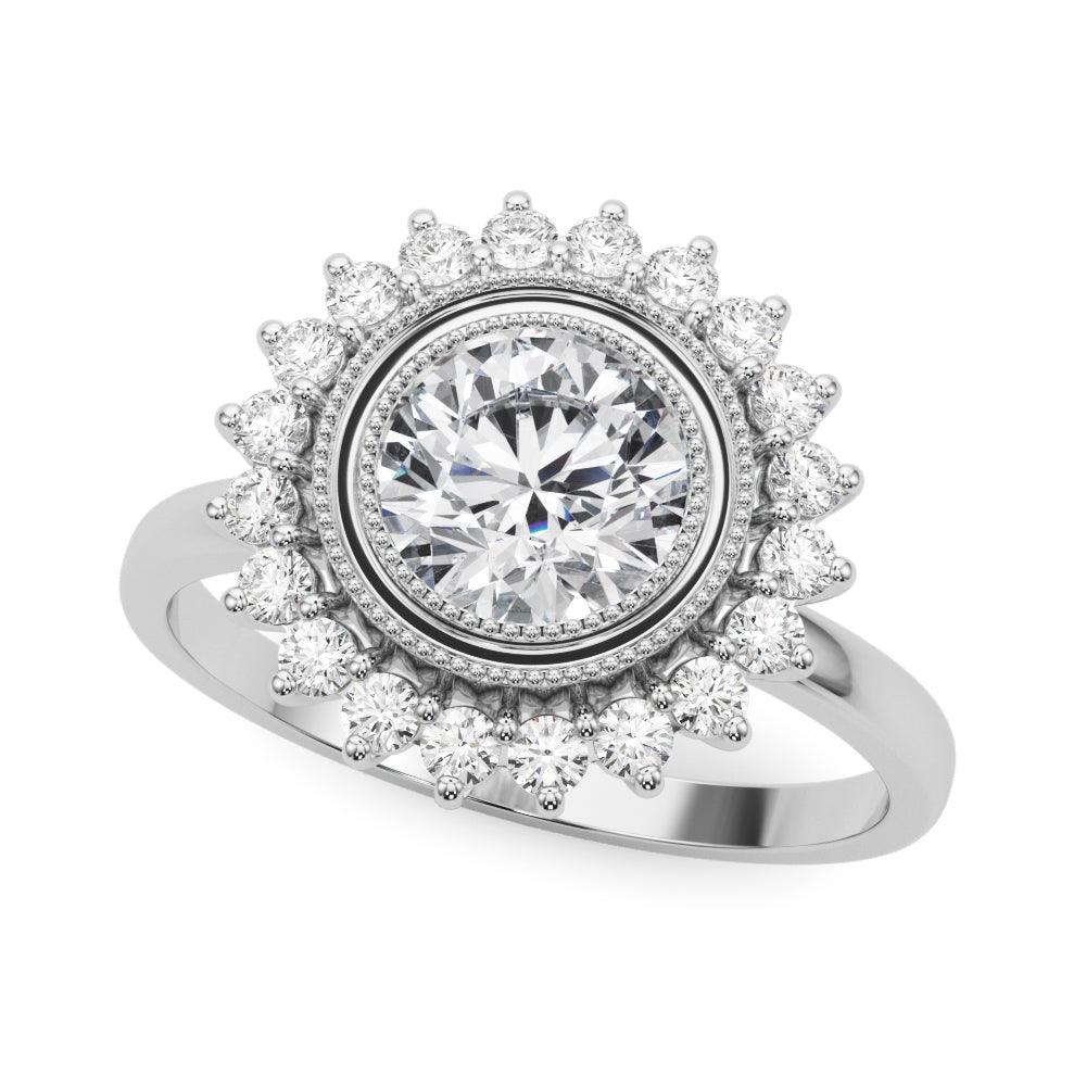 Classic Halo Cluster Diamond Engagement Ring (1/3 ct. tw.)