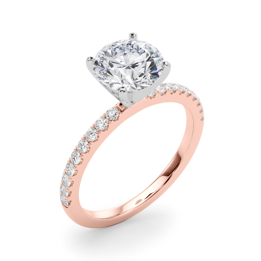 Petite Pavé Diamond Engagement Ring (1/4 ct. tw.)