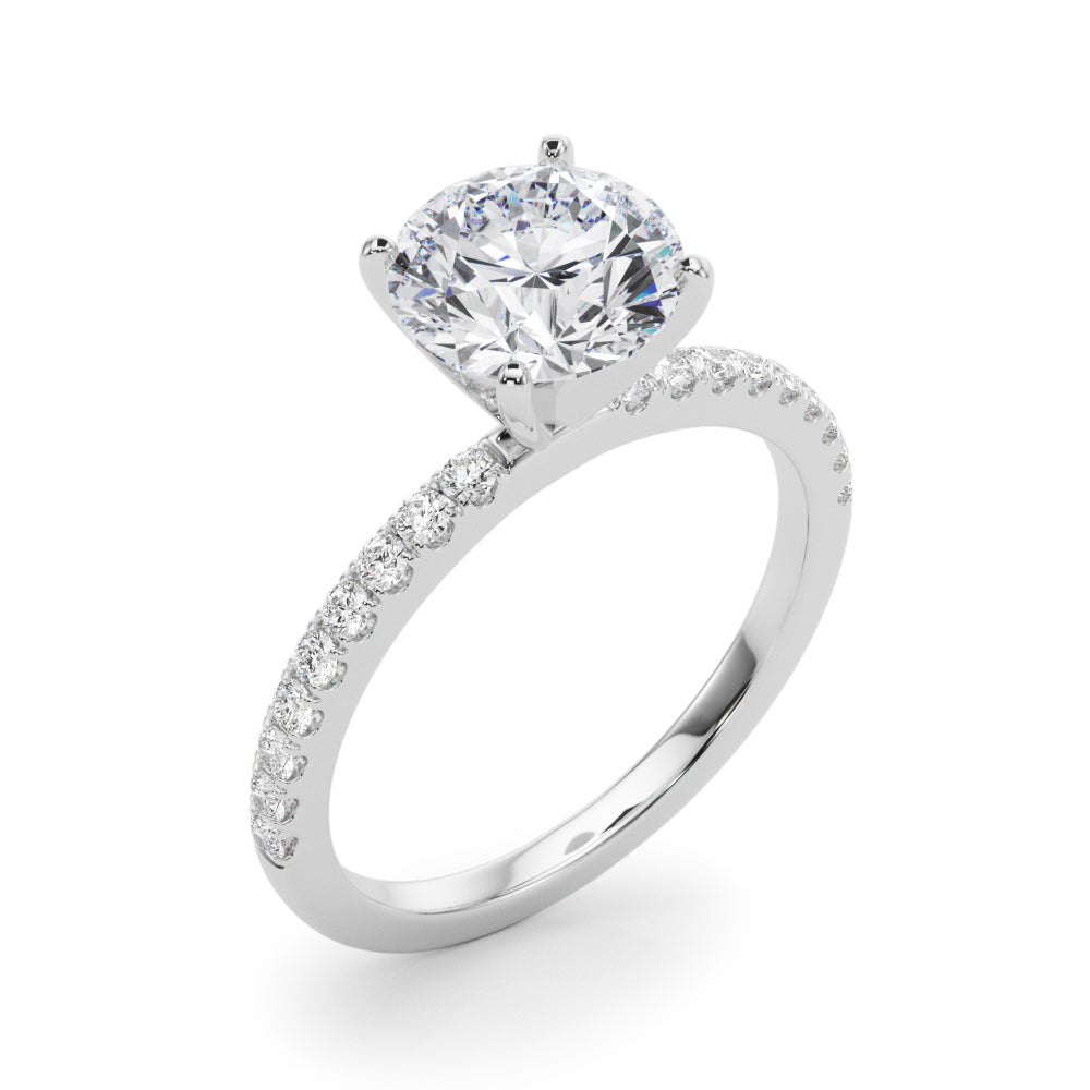 Petite Pavé Diamond Engagement Ring (1/4 ct. tw.)