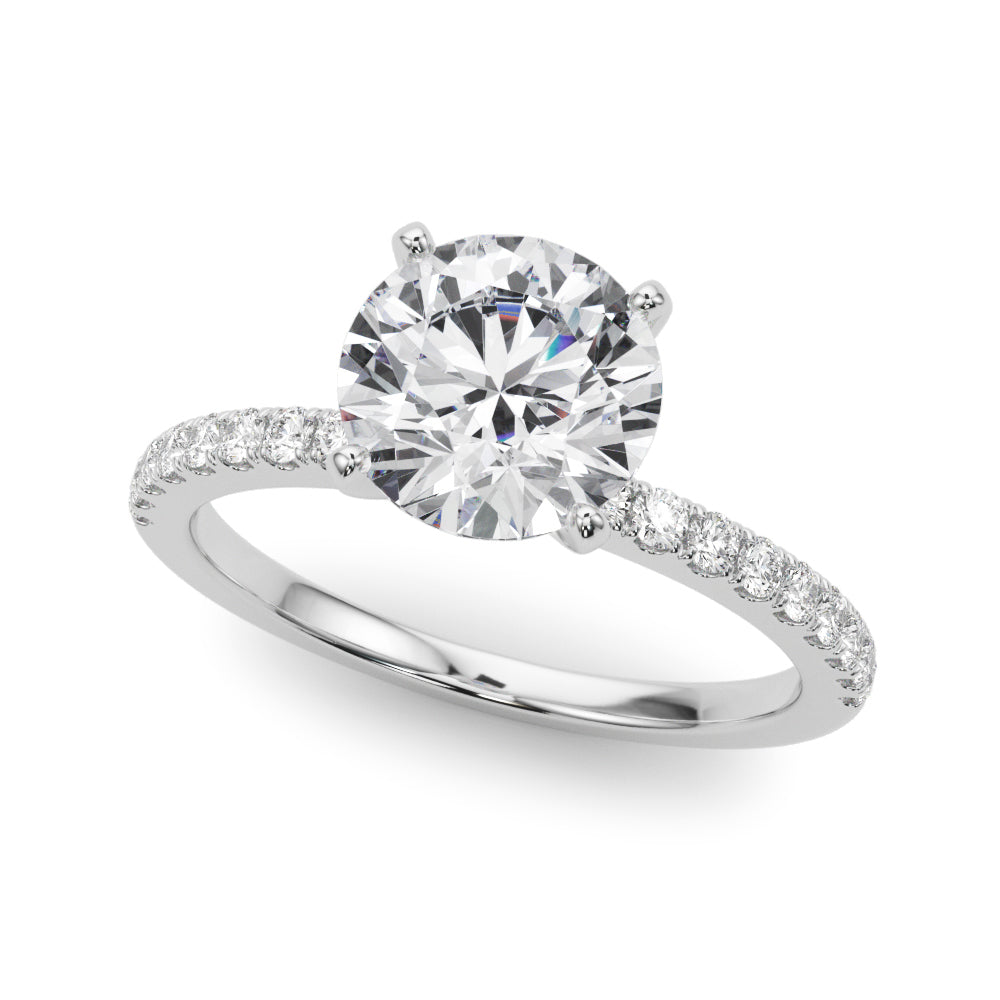 Petite Pavé Diamond Engagement Ring (1/4 ct. tw.)