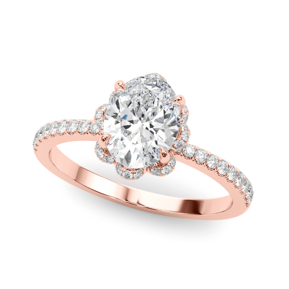 Halo Pavé Diamond Engagement Ring (1/4 ct. tw.)