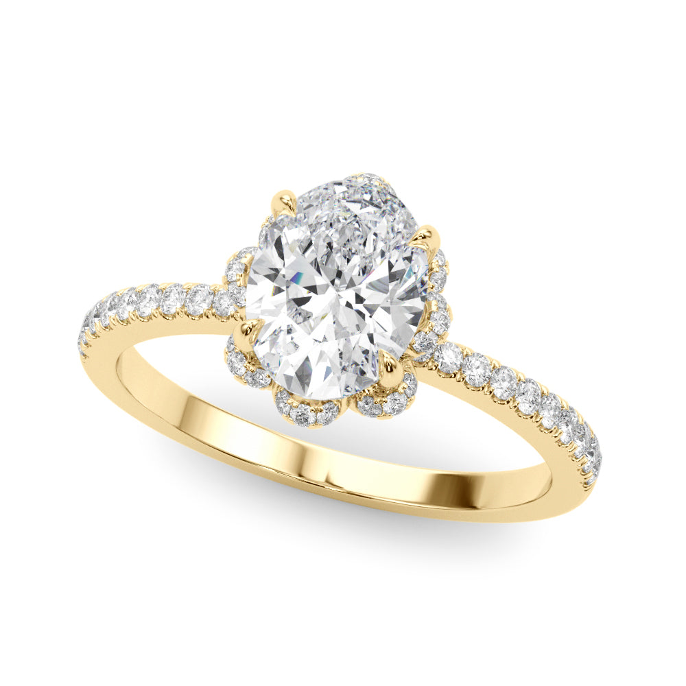 Halo Pavé Diamond Engagement Ring (1/4 ct. tw.)