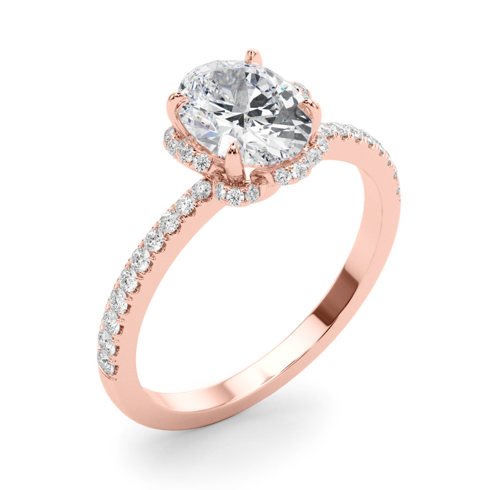 Halo Pavé Diamond Engagement Ring (1/4 ct. tw.)