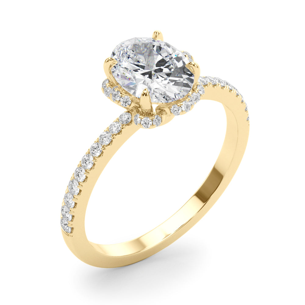 Halo Pavé Diamond Engagement Ring (1/4 ct. tw.)