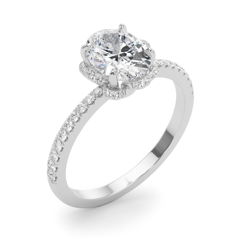 Halo Pavé Diamond Engagement Ring (1/4 ct. tw.)