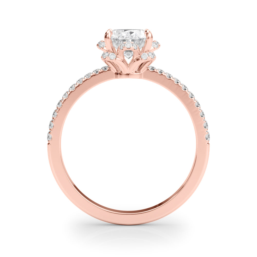 Halo Pavé Diamond Engagement Ring (1/4 ct. tw.)