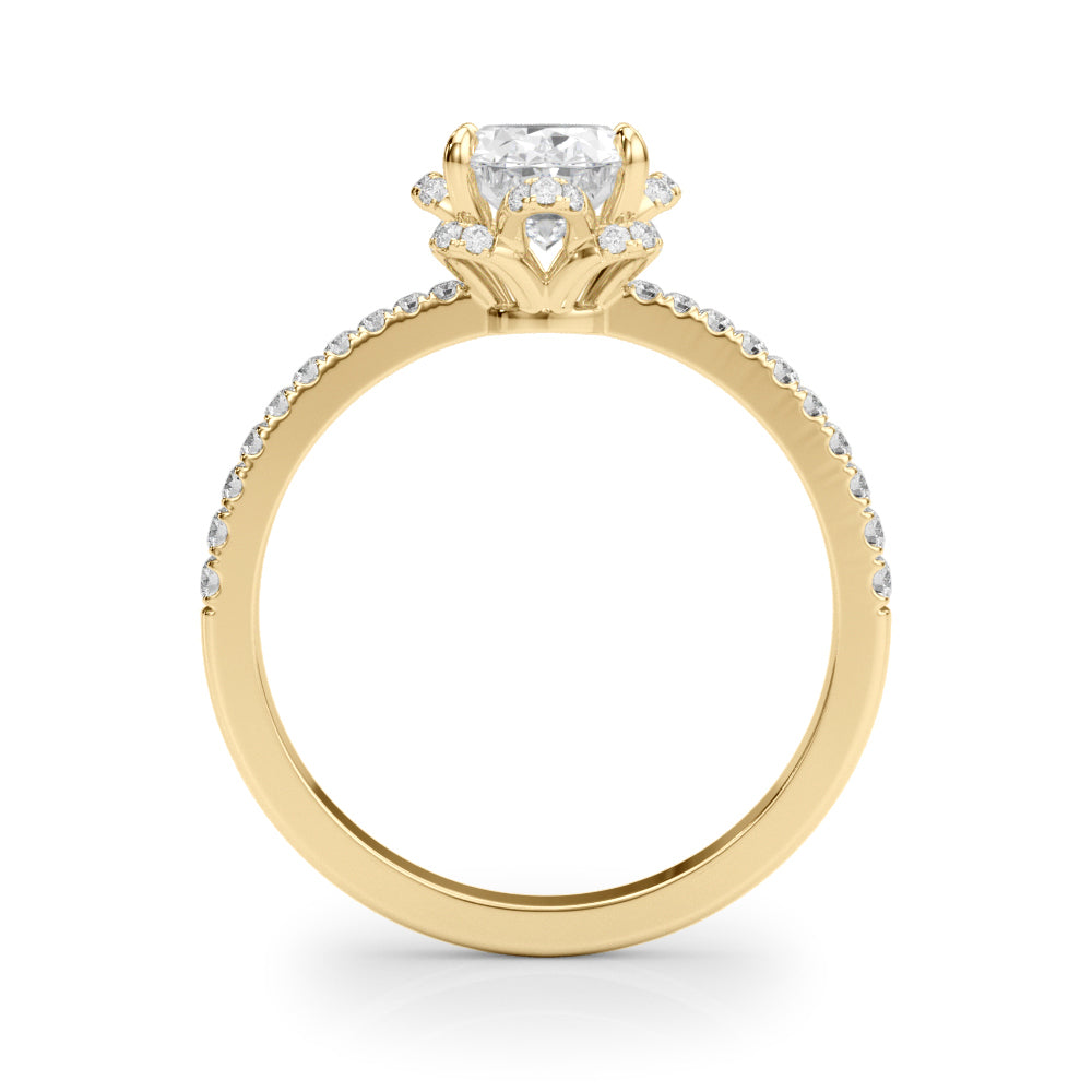 Halo Pavé Diamond Engagement Ring (1/4 ct. tw.)