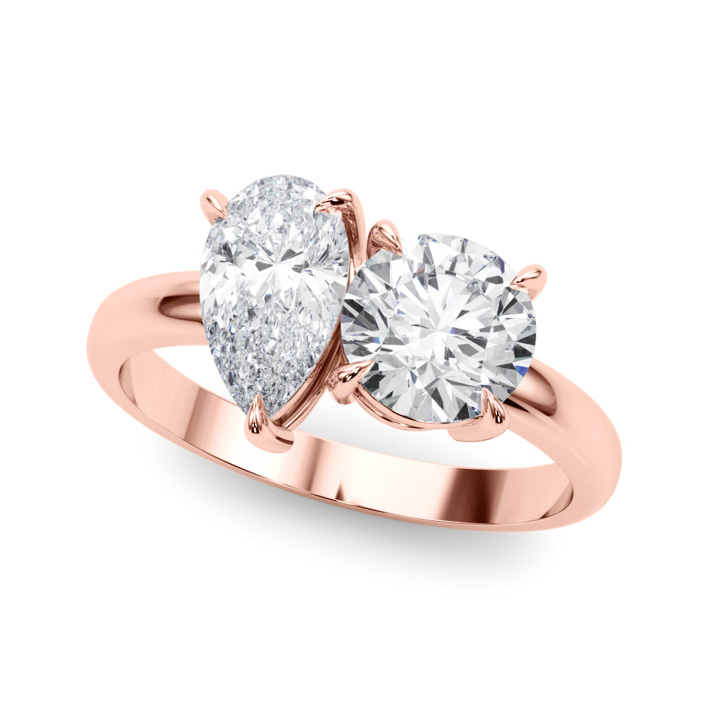Classic Bypass Diamond Engagement Ring