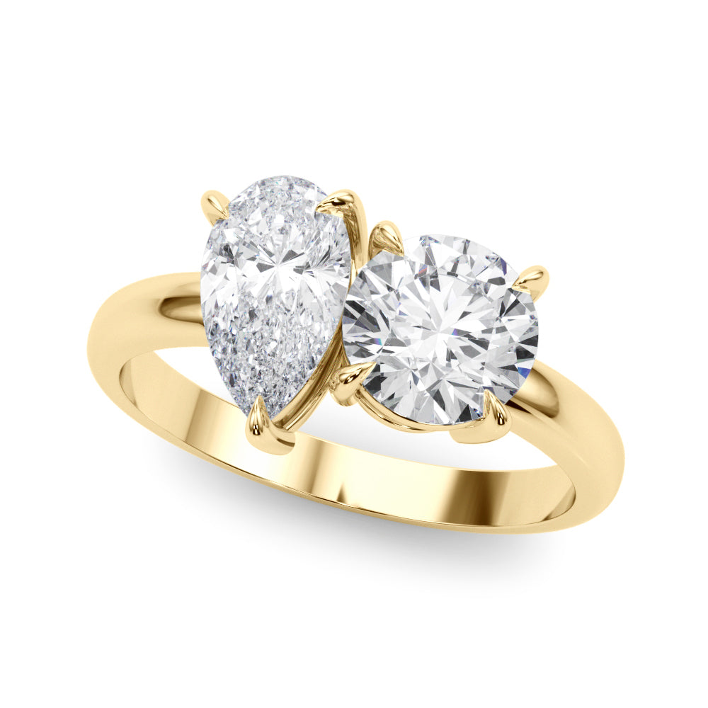 Classic Bypass Diamond Engagement Ring
