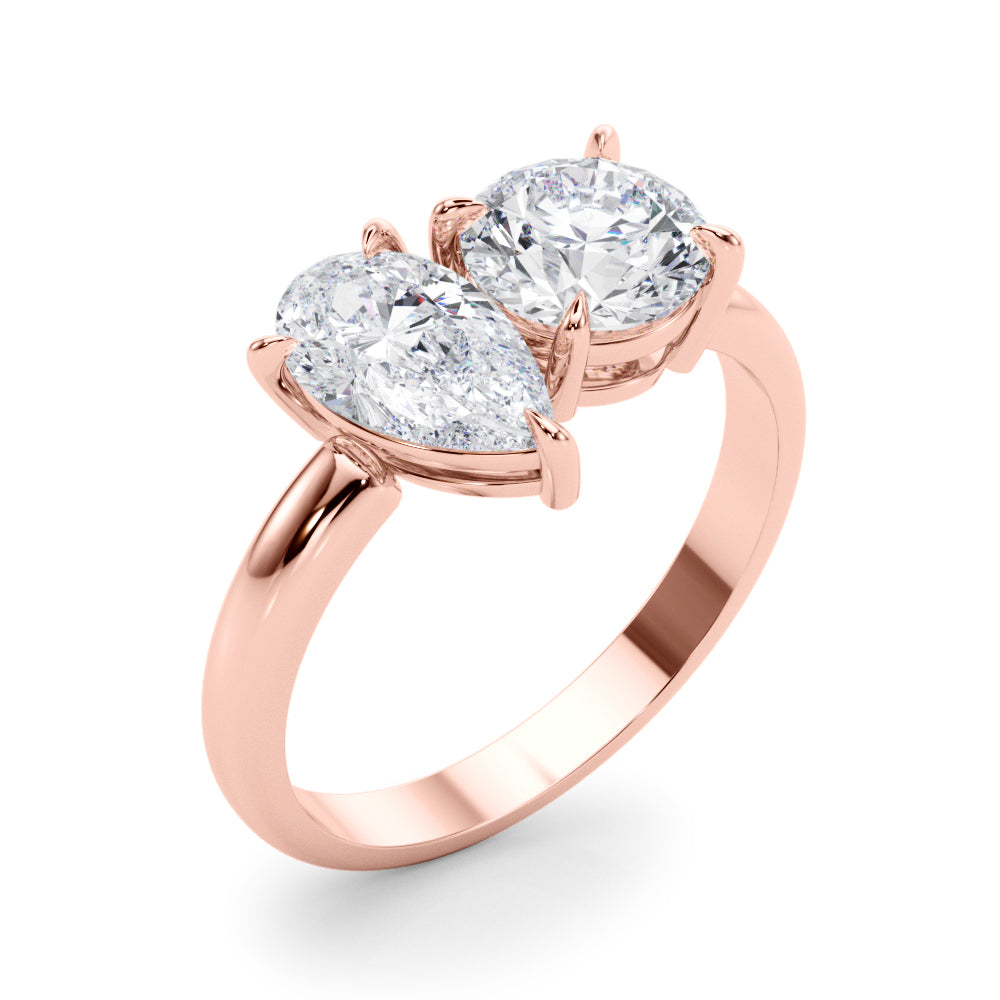 Classic Bypass Diamond Engagement Ring