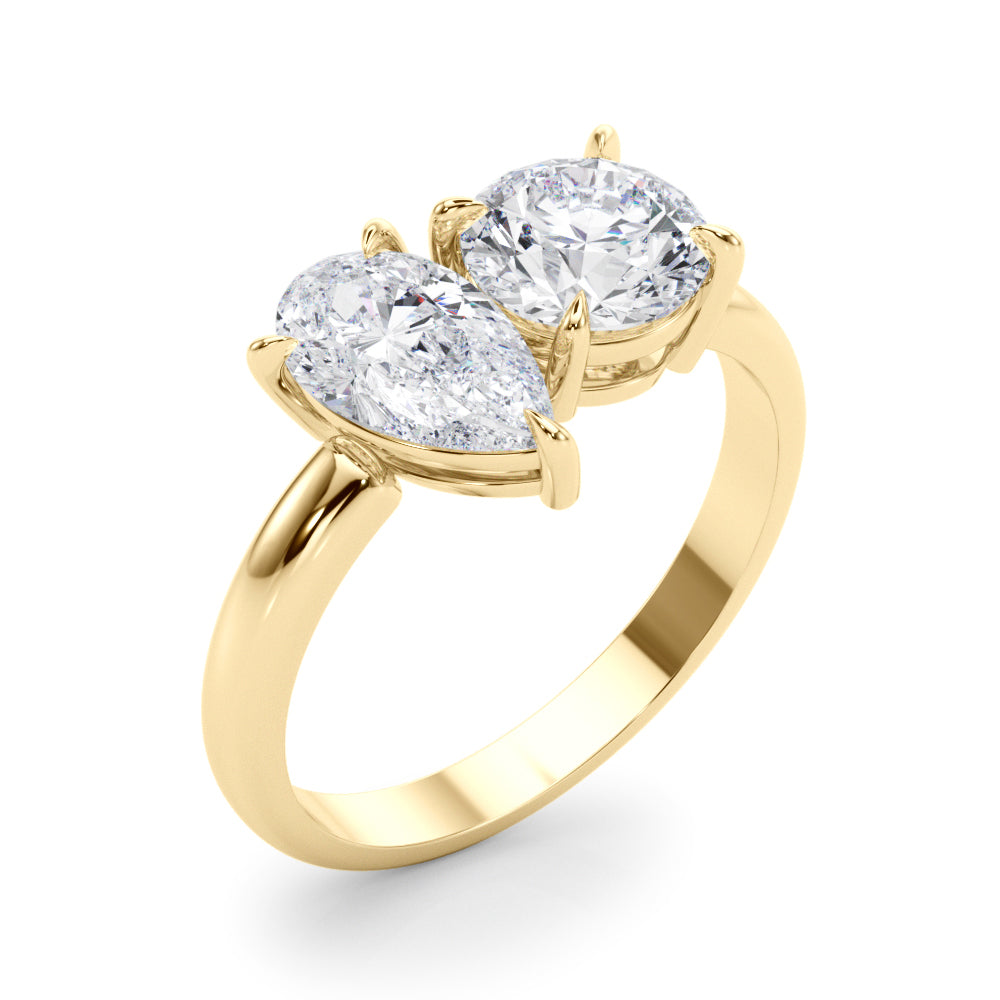 Classic Bypass Diamond Engagement Ring