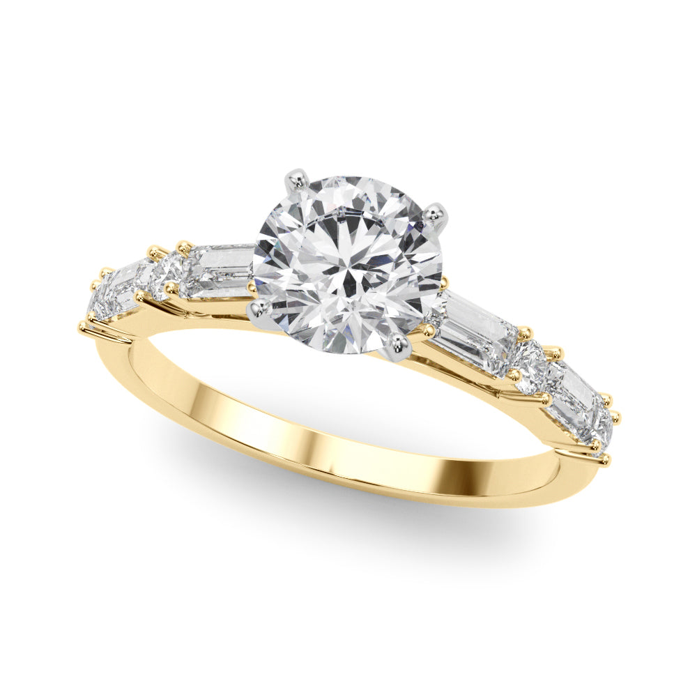 Graduated Baguette and Round Diamond Engagement Ring (5/8 ct. tw.)