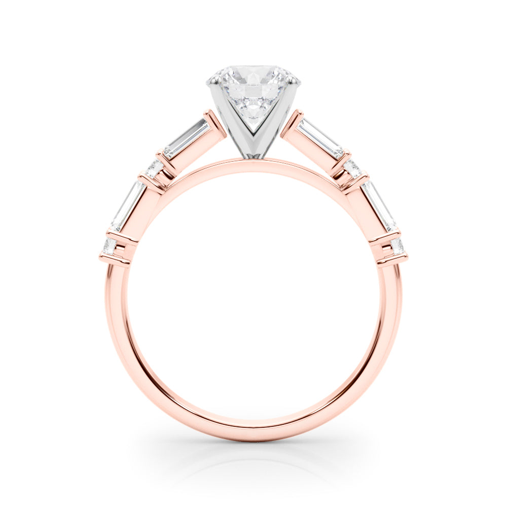 Graduated Baguette and Round Diamond Engagement Ring (5/8 ct. tw.)