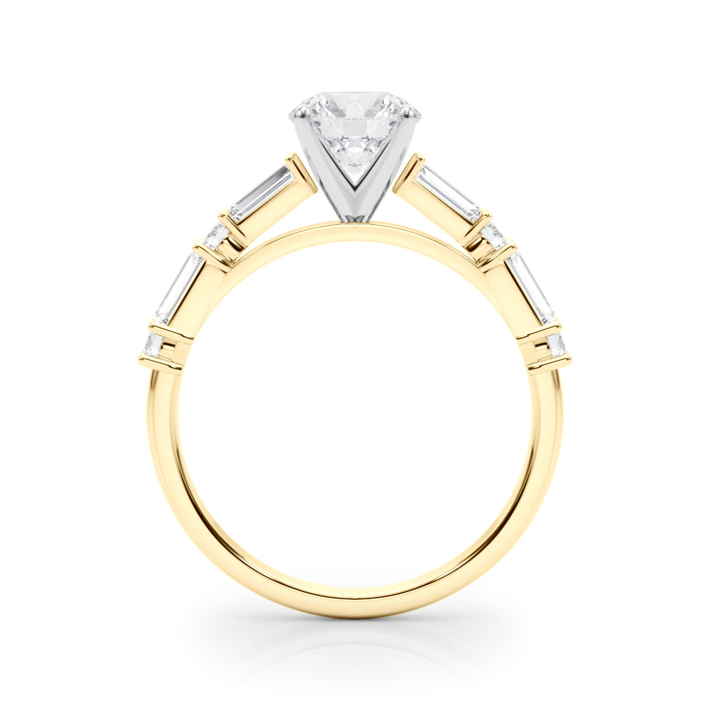 Graduated Baguette and Round Diamond Engagement Ring (5/8 ct. tw.)