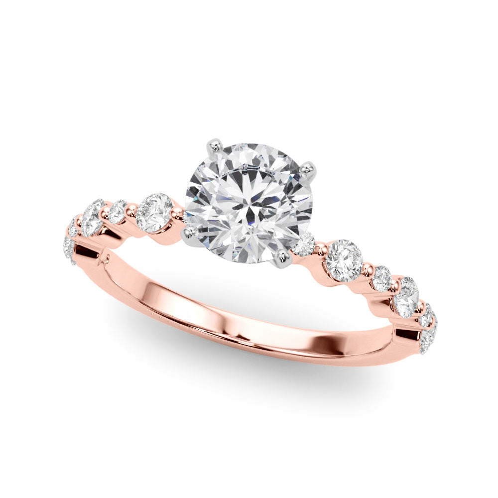 Petite Scalloped Diamond Engagement Ring (3/8 ct. tw.)