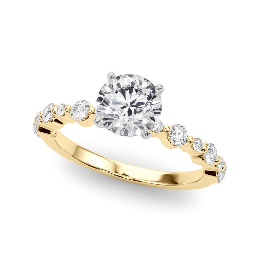 Petite Scalloped Diamond Engagement Ring (3/8 ct. tw.)