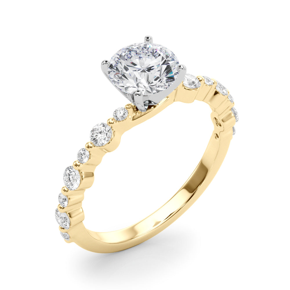 Petite Scalloped Diamond Engagement Ring (3/8 ct. tw.)