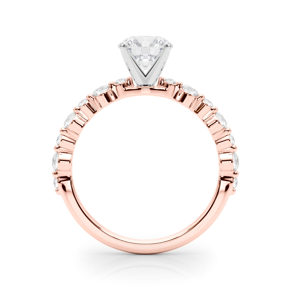 Petite Scalloped Diamond Engagement Ring (3/8 ct. tw.)