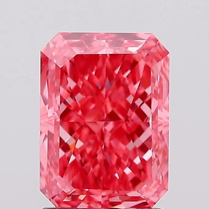 1.59ct Radiant Lab Grown Diamond (Colour Fancy Vivid Pink, Clarity VVS2, IGI Certified)