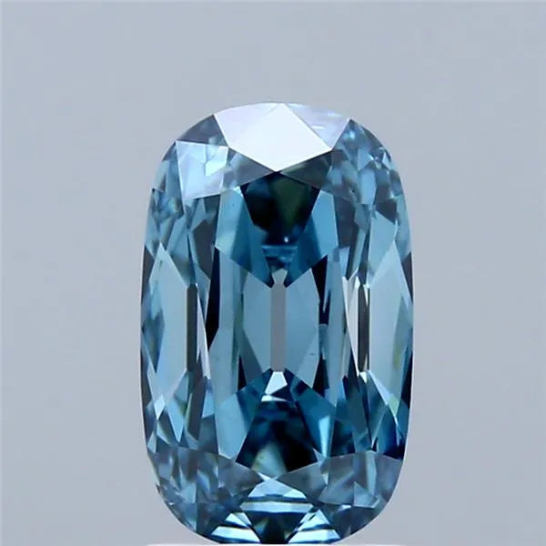 1.58ct Cushion brilliant Lab Grown Diamond (Colour Fancy Vivid Blue, Clarity VS1, IGI Certified)