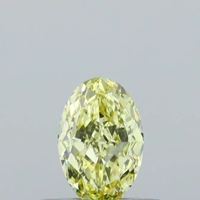 0.34ct Oval Natural Diamond (Colour Fancy Yellow, Clarity VVS2, GIA Certified)