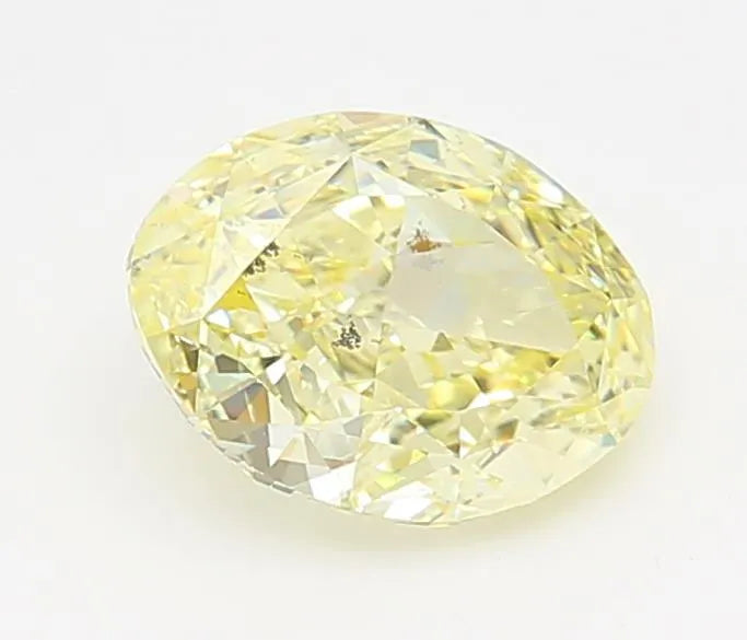 2.01ct Oval Natural Diamond (Colour Fancy Light Yellow, Clarity SI2, GIA Certified)