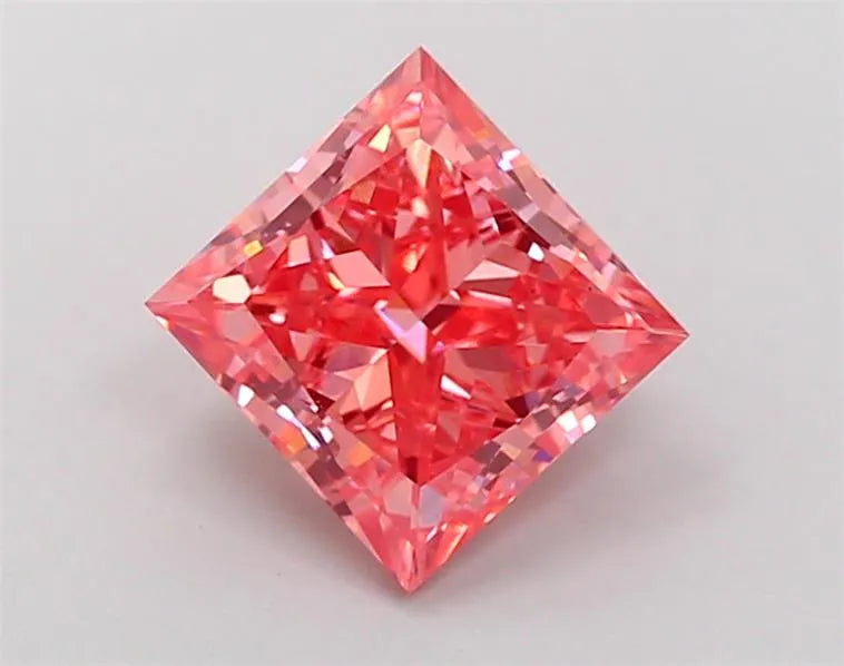 1.99ct Princess Lab Grown Diamond (Colour Fancy Vivid Pink, Clarity VS1, IGI Certified)