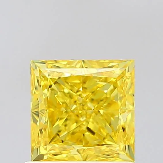 1.04ct Princess Lab Grown Diamond (Colour Fancy Vivid Yellow, Clarity VVS2, IGI Certified)