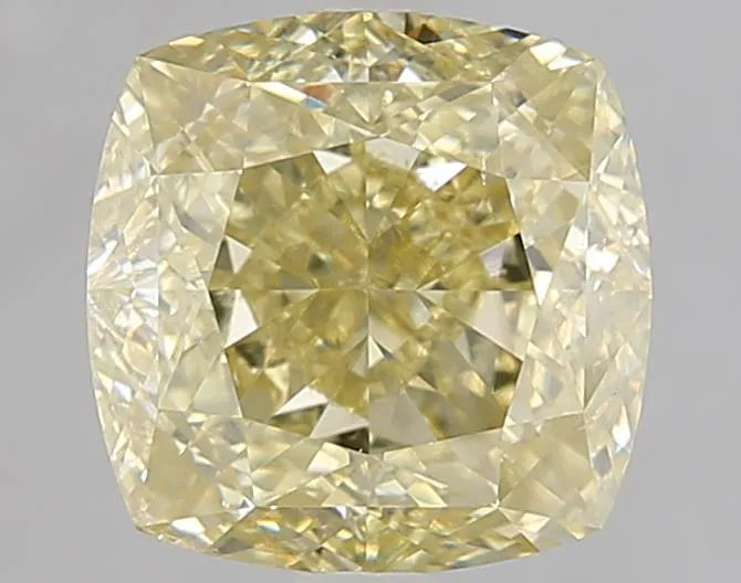 4.02ct Cushion brilliant Natural Diamond (Colour Fancy Yellow, Clarity SI1, GIA Certified)
