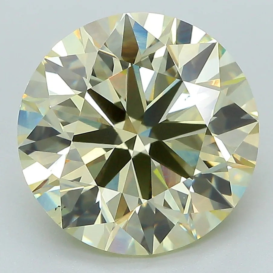 5.60ct Round Lab Grown Diamond (Colour Fancy Light Yellow, Clarity VS1, Cut ID, IGI Certified)