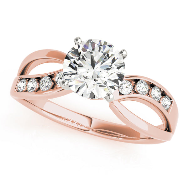 Channel-Set Split Shank Diamond Engagement Ring (1/8 ct. tw.)