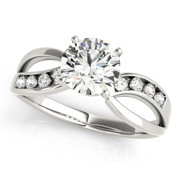 Channel-Set Split Shank Diamond Engagement Ring (1/8 ct. tw.)
