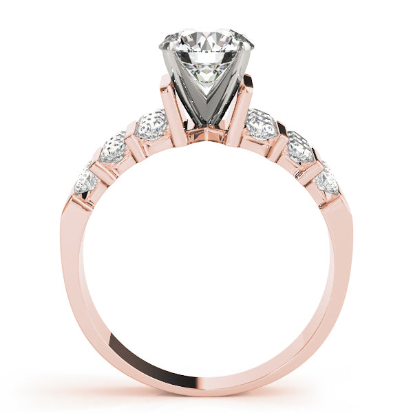 Architectural Channel-Set Split-Shank Diamond Engagement Ring (5/8 ct. tw.)