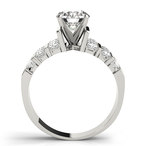 Architectural Channel-Set Split-Shank Diamond Engagement Ring (5/8 ct. tw.)