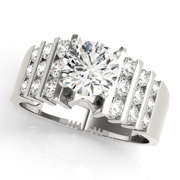 Architectural Channel-Set Diamond Engagement Ring (1/2 ct. tw.)