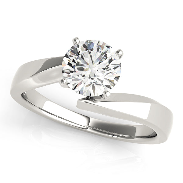 Modern Split-Shank Solitaire Engagement Ring