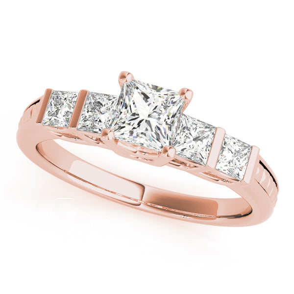 Channel-Set Princess-Cut Diamond Engagement Ring (1/2 ct. tw.)