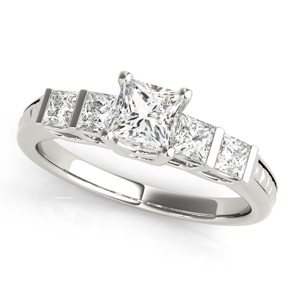 Channel-Set Princess-Cut Diamond Engagement Ring (1/2 ct. tw.)
