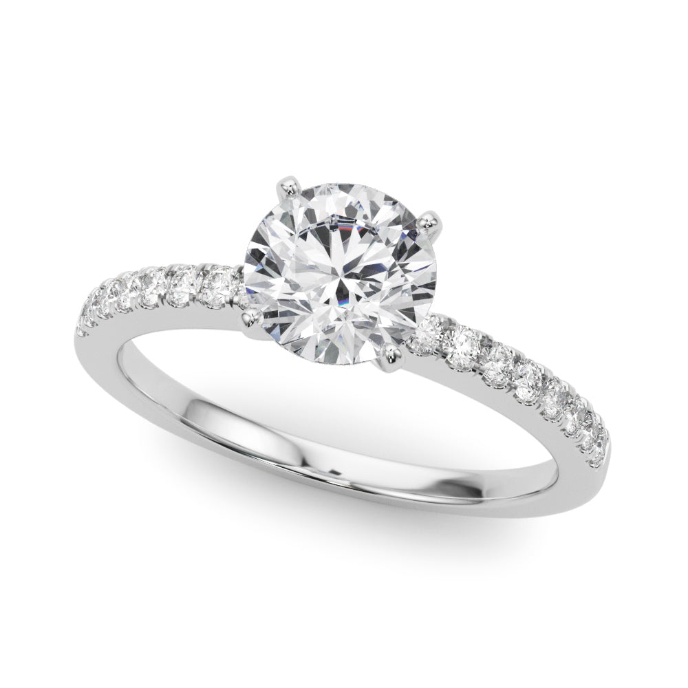 Petite Pavé Diamond Engagement Ring (1/8 ct. tw.)