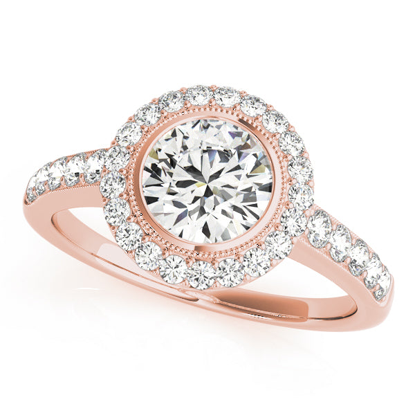 Halo Pavé Diamond Engagement Ring (3/8 ct. tw.)