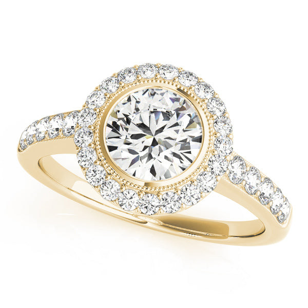 Halo Pavé Diamond Engagement Ring (3/8 ct. tw.)