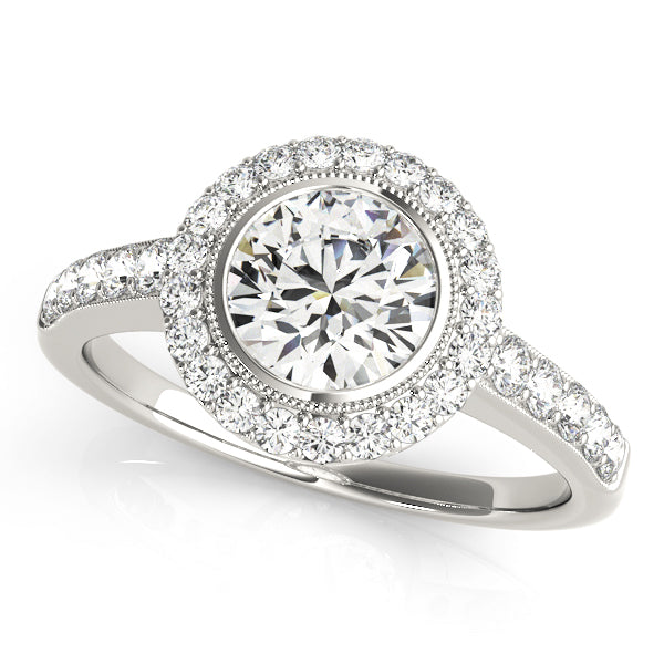 Halo Pavé Diamond Engagement Ring (3/8 ct. tw.)