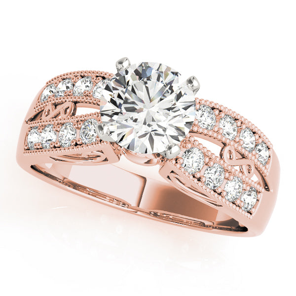 Vintage Milgrain Split-Shank Diamond Engagement Ring (1/3 ct. tw.)