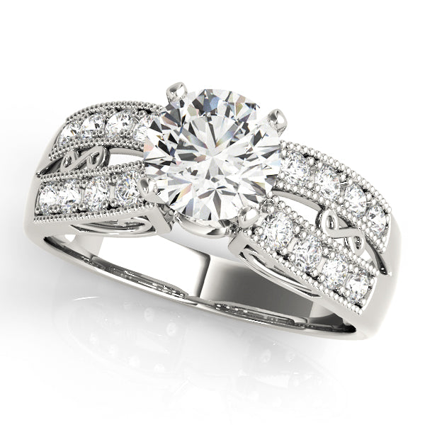 Vintage Milgrain Split-Shank Diamond Engagement Ring (1/3 ct. tw.)