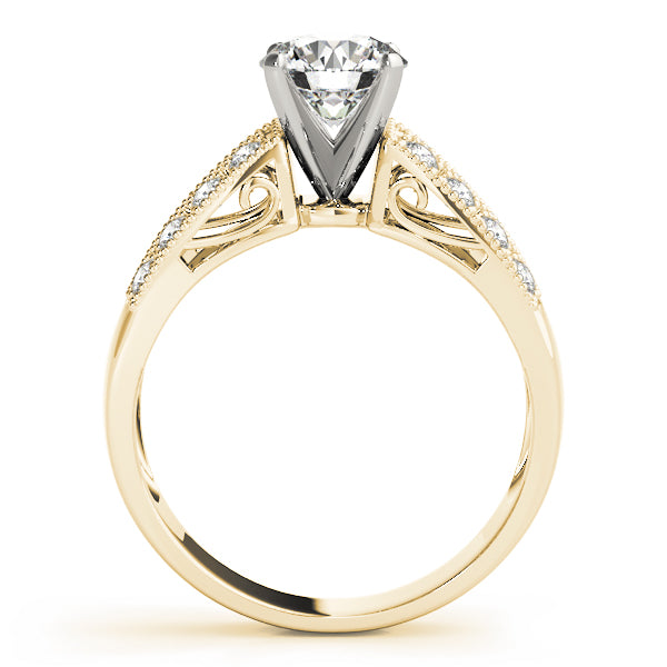 Vintage Milgrain Split-Shank Diamond Engagement Ring (1/3 ct. tw.)