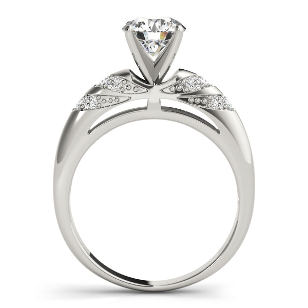 Architectural Pavé Accent Diamond Engagement Ring (1/5 ct. tw.)