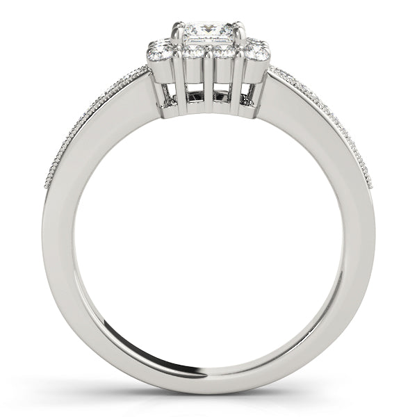 Halo Pavé Diamond Engagement Ring (1/2 ct. tw.)