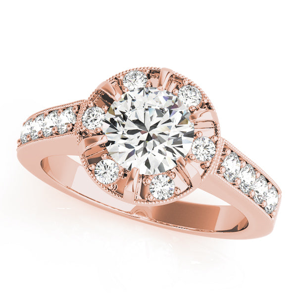 Vintage Halo Diamond Engagement Ring (1/2 ct. tw.)