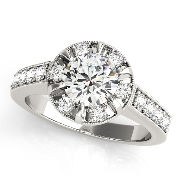Vintage Halo Diamond Engagement Ring (1/2 ct. tw.)